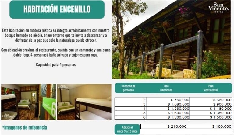 habitacion-encenillo-san-vicente - Hoteles en el Eje Cafetero Alquiler Fincas Quindio
