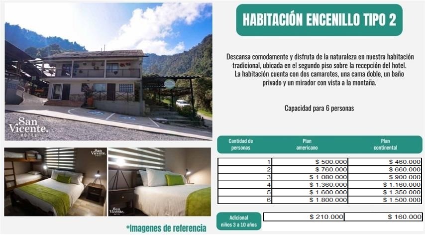 habitacion-encenillo-tipo2-san-vicente - Hoteles en el Eje Cafetero Alquiler Fincas Quindio