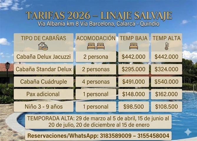 linaje-salvaje-tarifas-2026 - Hoteles en el Eje Cafetero Alquiler Fincas Quindio